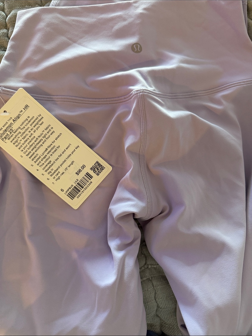 lululemon athletica Lavender Leggings